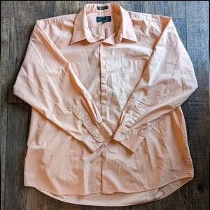 90s Vintage Colours By Alexander Julian Long Sleeve Button Down Shirt Peach 🍑 L